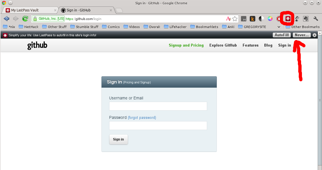 google chrome lastpass extension